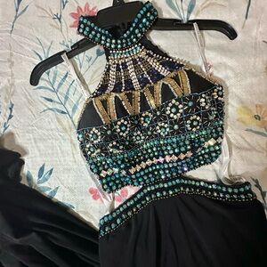 Rhinestone long dress